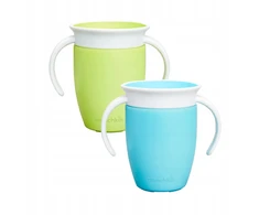 Miracle 360 ​​treniruočių puodelis su rankenėlėmis 207ml munchkin žalias mėlynas
