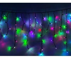 Mirksinti el. lauko girlianda VARVEKLIS IP65 230-240V 360LED 17W įv.spalvų(RGB) sujungiama 7,1xh0,7m