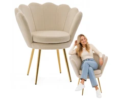 Mivihome Veliūrinė valgomojo kėdė Minkštas SHELL Glamour ĮVAIRINGOS SPALVOS