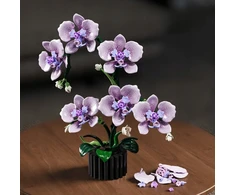 MJI 13115 Gėlių orchidėjų kaladėlės, 619 elementų - dekoratyvinis orchidėjų modelis