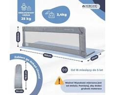 Mobiclinic Składana Barierka ochronna do łóżeczka