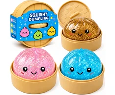 Modebelle Rinkinyje 3 vnt. Squishy squishy koldūnai Blizgučiai kukuliai 6 cm