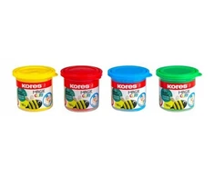 Modeliavimo masė - KORES - Magik Clay - Netoksiška - 4 spalvos - Lengva formuoti