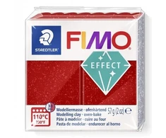 **Modelinas Fimo, 56g, raudonos su žėručiu spalvos