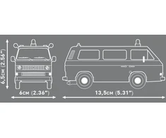 Modelių rinkinys - COBI - Veiksmų miestas Volkswagen T3 policijos autobusas - 1:35 mastelis - 144 dalys - Juoda/raudona
