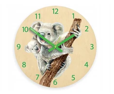 Modernclock Laikrodis ścienny KOALA do pokoju dla dziecka - CICHY