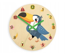 Modernclock Laikrodis ścienny TUKAN do pokoju dziecka NOWOCZESNY