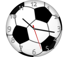 Modernclock Sieninis laikrodis BALL kamuoliukai futbolininkui kambariui!!