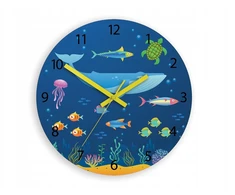 Modernclock Vaikiškas sieninis laikrodis Animals of the ocean