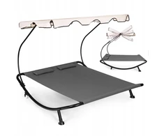 Modernhome Dvivietė lauko gulto-supynės su stogeliu, 220kg