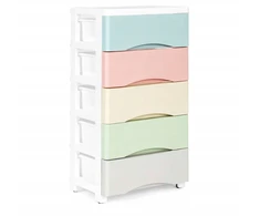 Modernhome REGAŁ MOBILIA, SZAFKA, 5 stalčiai, Baltas, DO SALONU, NA KSIĄŻKI, PÓŁKA, 75CM