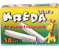 Mokyklinė kreida Mar-Bor, balta, 50 vnt.