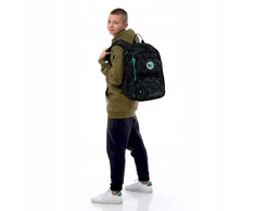 Mokyklinė kuprinė berniukams 9-12 metų, juoda, su GoPack pakabuku