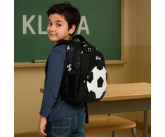 Mokyklinė kuprinė berniukams Imiti su futbolo motyvu, 17 l, 40 × 29 cm