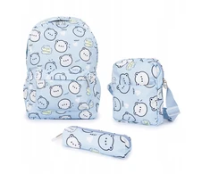 Mokyklinė kuprinė „Bivacc Teddy“ su pieštukine ir rankine per petį, 22 l, mėlyna