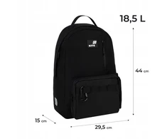 Mokyklinė kuprinė paaugliams Kite K26-949l-3 juoda