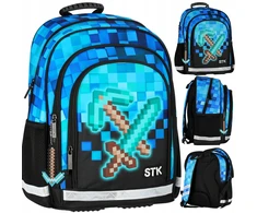 Mokyklinė kuprinė Starpak Pixel Mėlyna, mėlyna
