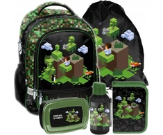Mokyklinė Minecraft Pixel kuprinė vaikams pradinukams 5-viename Paso