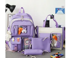 Mokyklinis krepšys K&amp;M 4in1, violetinės spalvos