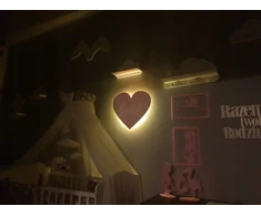 Moliland Lampka nocna serce su imieniem LED na baterie serduszko lampeczka ścienna