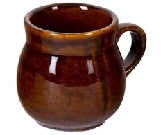 Molinis puodelis su ąsele Krystynka 11x8x8cm/0.25L rudas