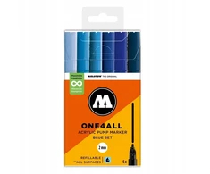 Molotow One4all 127hs Akriliniai Markeriai - Mėlynas Rinkinys 6 vnt.