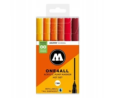 Molotow One4all 127hs Hot Set akriliniai markeriai, 6 vnt.