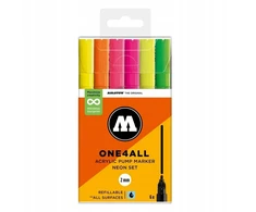 Molotow One4all 127hs Neon akriliniai markeriai, 6 vnt. rinkinys