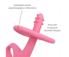 Mombella Dancing Elephant Teether rožinė