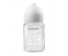 Mombella stiklinis kūdikių buteliukas nuo pilvo dieglių Classic Ivory 180ml