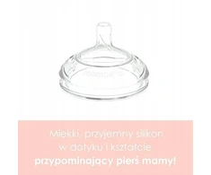 Mombella žindukas krūtinės formos L buteliukui nuo pilvo dieglių