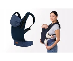 MoMi COLLET nešynė, tamsiai mėlyna - 2in1 gobtuvas, 2 pozicijos, iki 15 kg