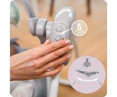 MoMi LISS elektrinė supama kėdė, pilka - bouncer, melodijos, vibracijos, žaislai