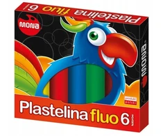 Mona Neoninis plastilinas vaikams, 6 spalvos, lengvai formuojamas, nelimpa ir daugkartinis naudojimas