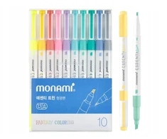 Monami Essenti Twin 10 spalvų žymekliai, Fantasy Coloring