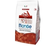 Monge adult sausas pašaras (ėriena, ryžiai, bulvės) 12kg