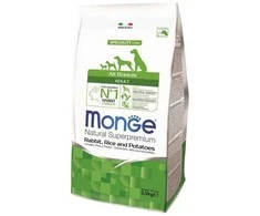 Monge adult sausas pašaras (triušiena, ryžiai, bulvės) 12kg