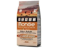Monge begrūdis mini adult sausas pašaras (antiena ir bulvės) 2,5kg
