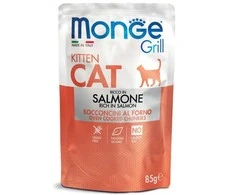 Monge GRILL Kitten konservuotas pašaras kačiukams su lašiša 85g