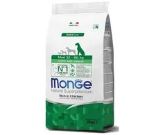 Monge maxi puppy visavertis sausas pašaras jauniems šuniukams su vištiena 12kg