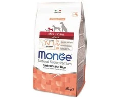 Monge mini adult sausas pašaras (lašiša ir ryžiai) 2,5kg