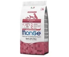 Monge Monoprotein adult sausas pašaras suaugusiems šunims su jautiena ir ryžiais 12kg