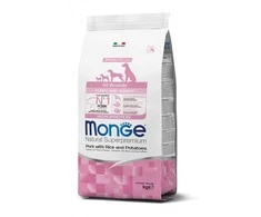 Monge spec. line monoprotein puppy sausas pašaras visų veislių jauniems šuniukams su kiauliena, ryžiais ir bulvėmis 12kg