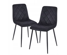 Monovo Loft Glamour Minkšta kėdė valgomajam Velvet Riviera 100 Juodas FORE
