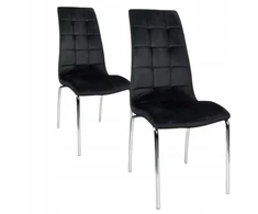 Monovo Minkšta dygsniuota kėdė svetainei, Juodas Velvet Modern KONE