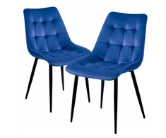 Monovo Minkšta kėdė lofto svetainei Dygsniuotas Velvet Tamsiai mėlynas CHIC Velvet