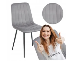 Monovo Minkšta kėdė svetainei Modern Loft Velvet Pilkas Velvet ORITE
