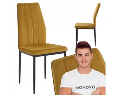 Monovo Minkšta kėdė svetainei Valgomojo Loft Modern Velvet Curry BLYX