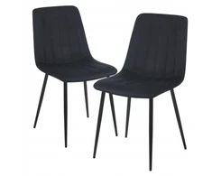 Monovo Minkšta metalinė valgomojo kėdė Loft Velvet Juodas Veliūras ORITE