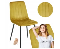 Monovo Minkšta palėpės kėdė svetainei valgomajam Velvet Modern Curry ORITE